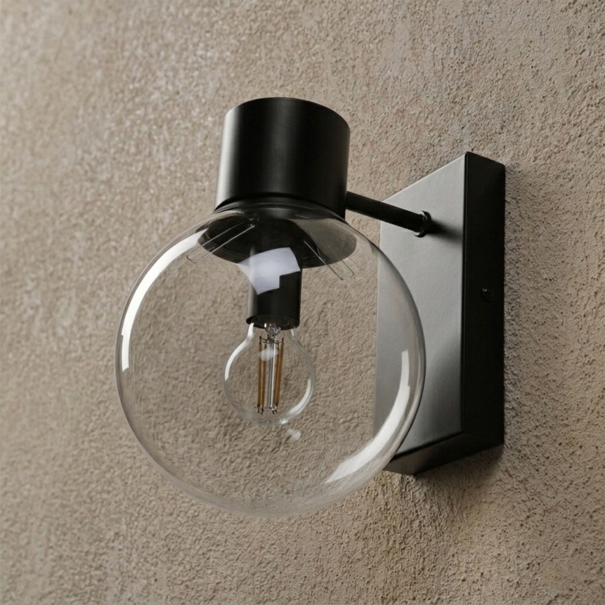 SFERIO Wall Light 1xE14/5W/230V Black/Clear