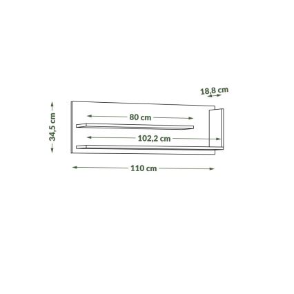 Shelf FRED white/grey