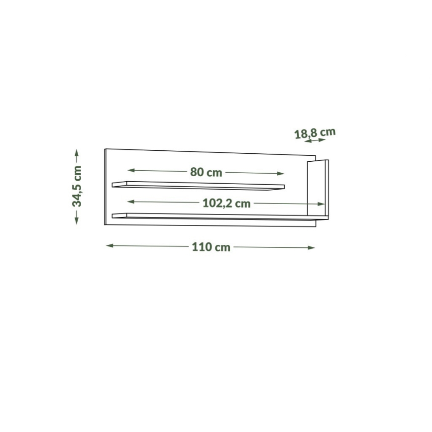 Shelf FRED white/grey