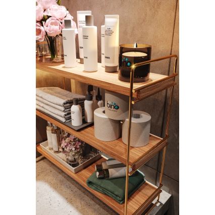 Shelf organizer 45x40 cm gold/brown