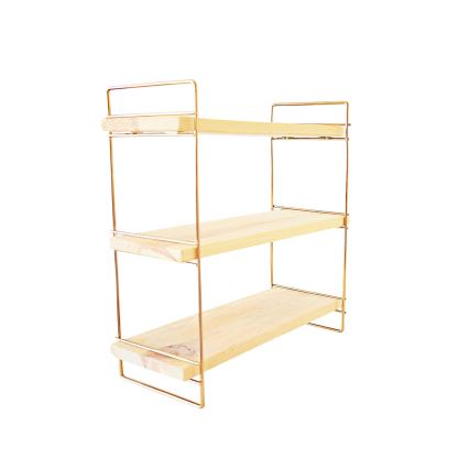 Shelf organizer 45x40 cm gold/brown