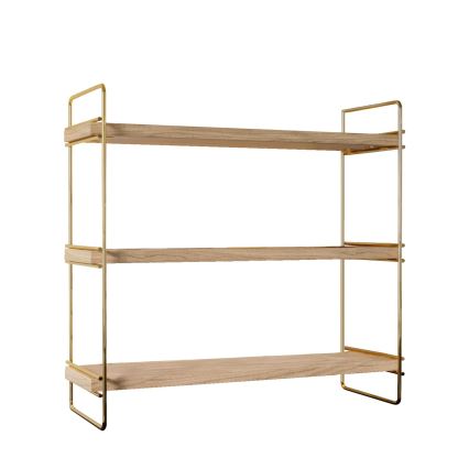 Shelf organizer 45x40 cm gold/brown