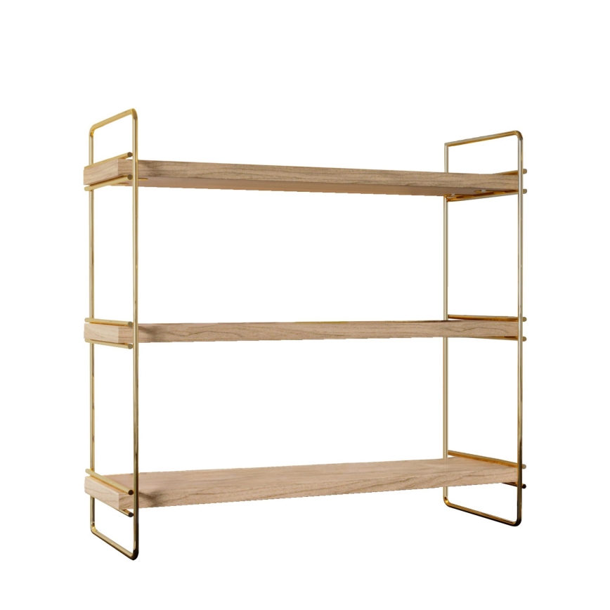 Shelf organizer 45x40 cm gold/brown