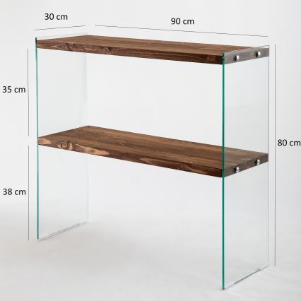 Shelf piece VENEDIK 80x90 cm pine/clear