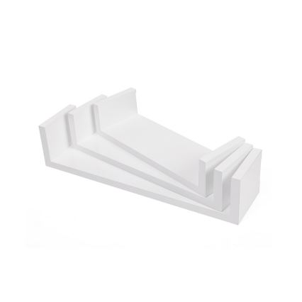 SHELFY Set of 3 Wall Shelves – White