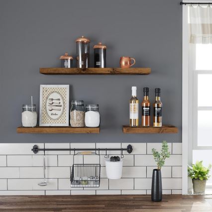 SHELFY Wall-Mounted Shelf – Brown