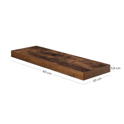 SHELFY Wall-Mounted Shelf – Brown