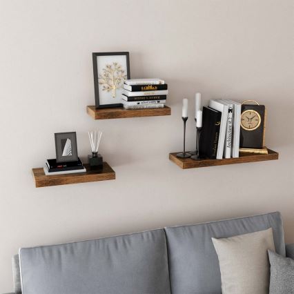 SHELFY Wall-Mounted Shelf — Brown