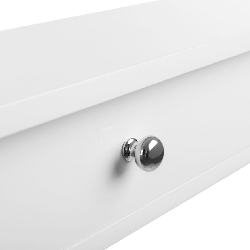 SHELFY White Wall Shelf with Compartments
