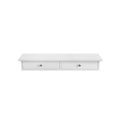 SHELFY White Wall Shelf with Compartments