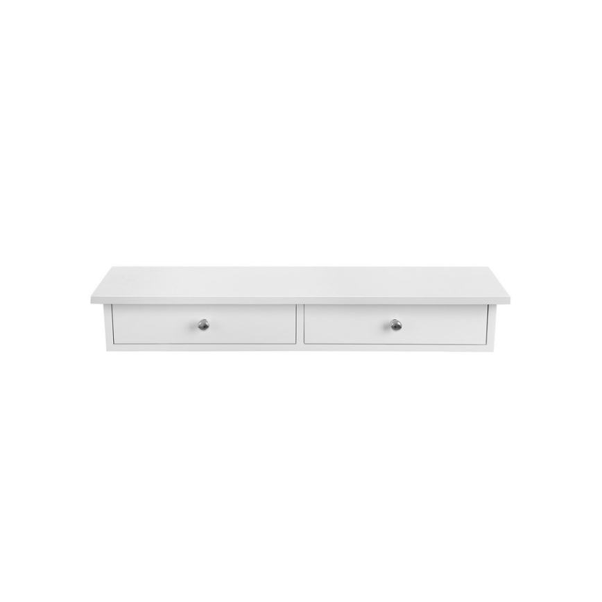 SHELFY White Wall Shelf with Compartments