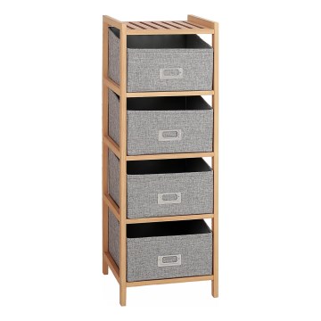 Shelving unit with boxes REG 83x28 cm beige