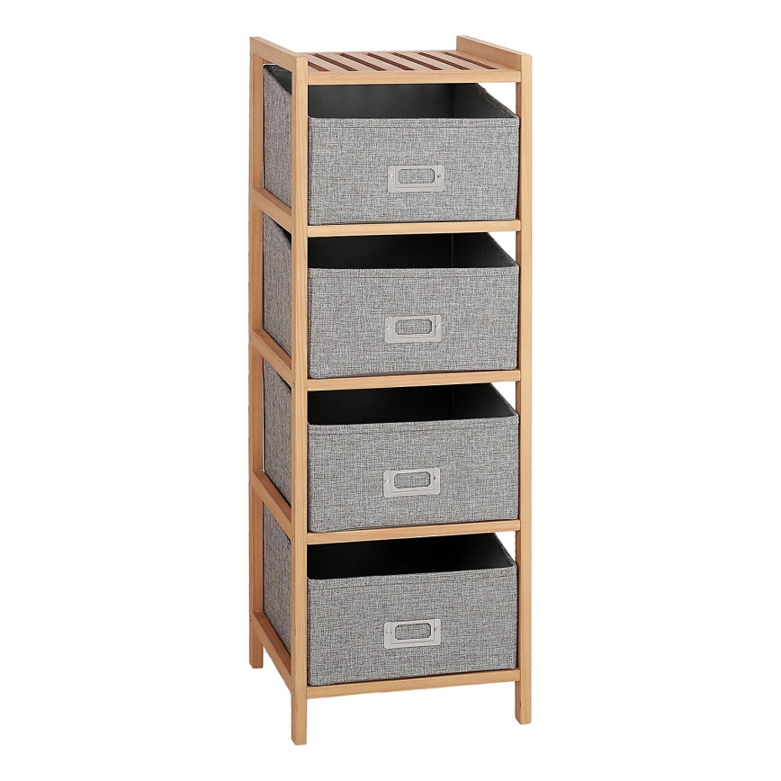 Shelving unit with boxes REG 83x28 cm beige