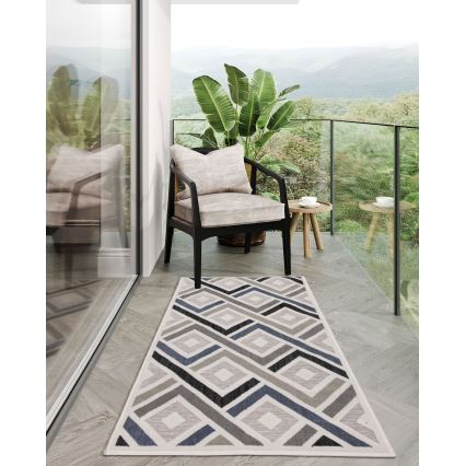 SHIFT Rug 80 x 150 cm - Grey/Blue