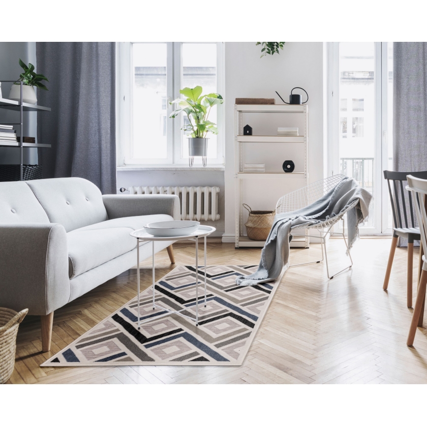 SHIFT Rug 80x150 cm — grey/blue/beige