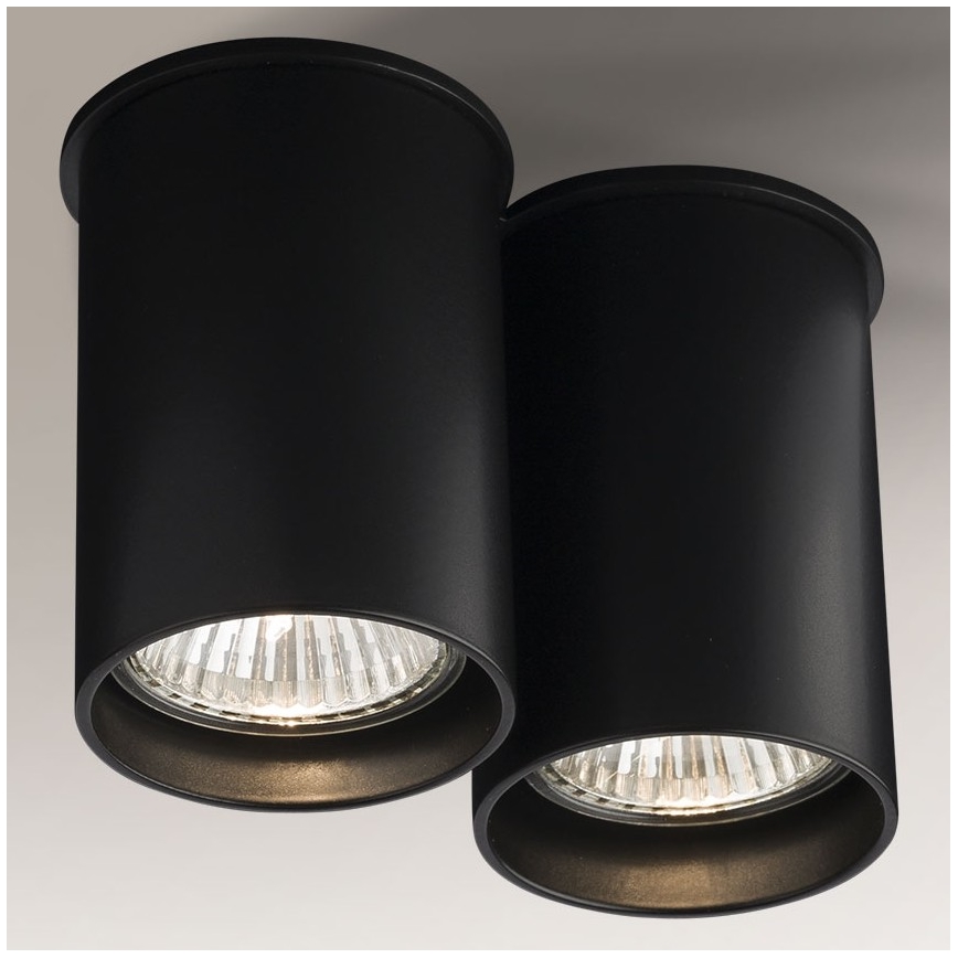 Shilo - Spotlight 2xGU10/15W/230V 9 cm black