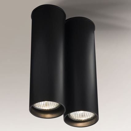 Shilo - Ceiling light 2xGU10/15W/230V 20 cm black