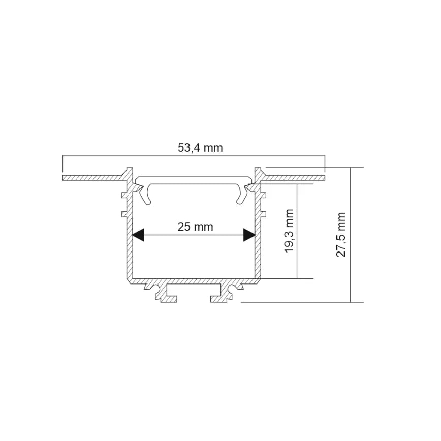 Shilo - LED Recessed light LED/32W/230V 3000K CRI 90 black