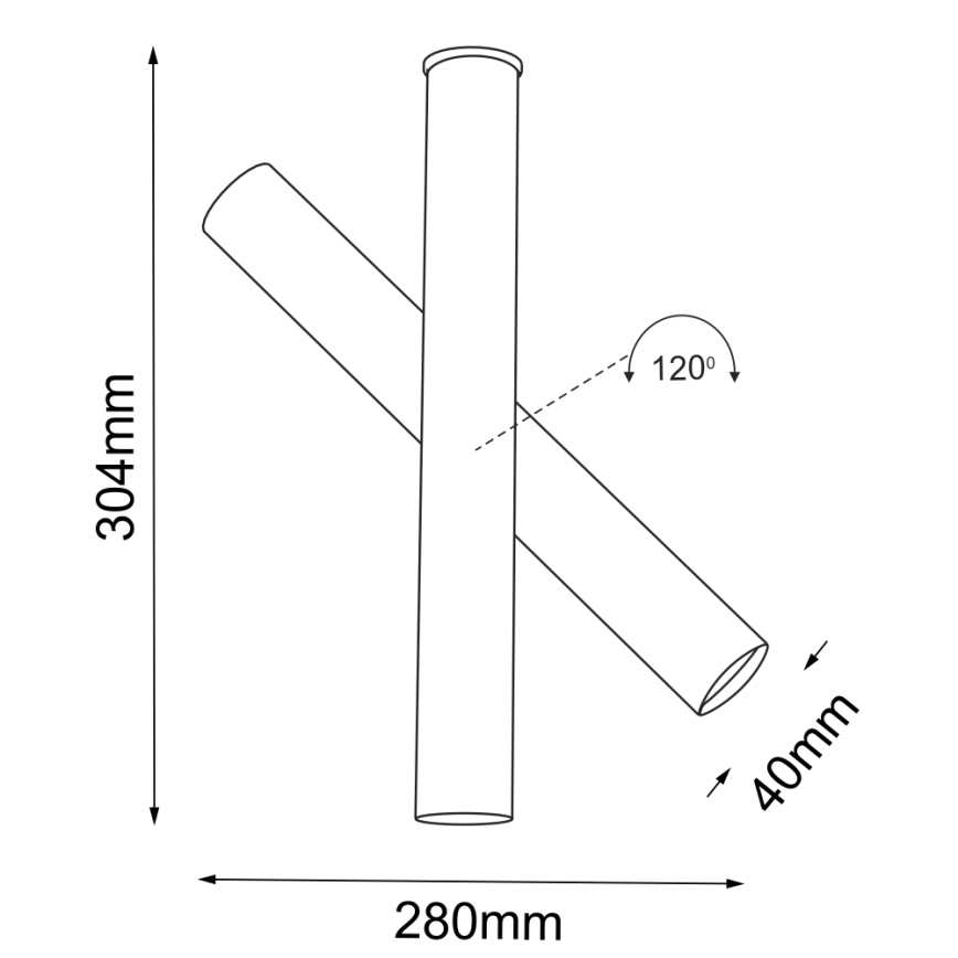 Shilo - Spotlight 1xGU10-MR11/15W/230V black