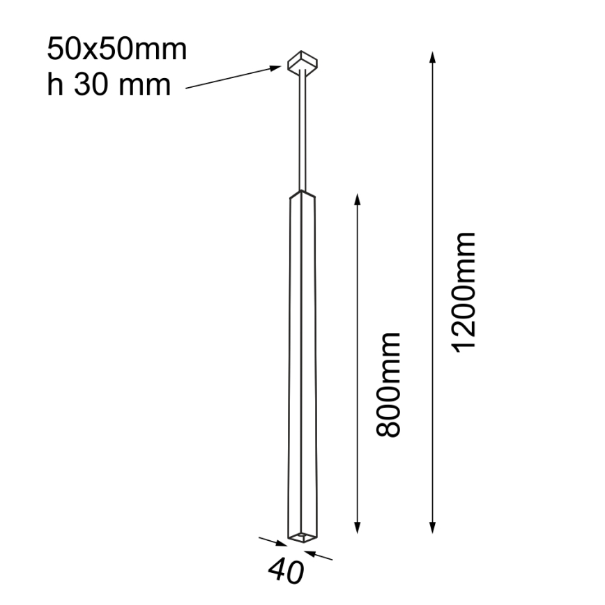 Shilo - Chandelier on a string 1xGU10/15W/230V black