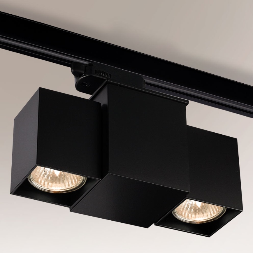 Shilo - Spotlight for rail system 2xGU10/15W/230V black