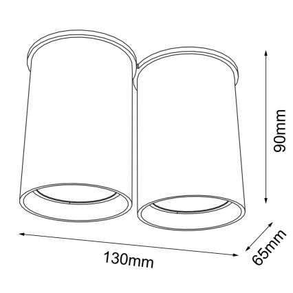 Shilo - Spotlight 2xGU10/15W/230V 9 cm white