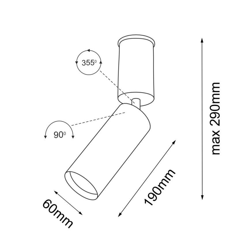 Shilo - Spotlight 1xGU10/15W/230V white