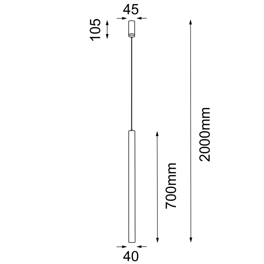 Shilo - Chandelier on a string 1xGU10-MR11/15W/230V white