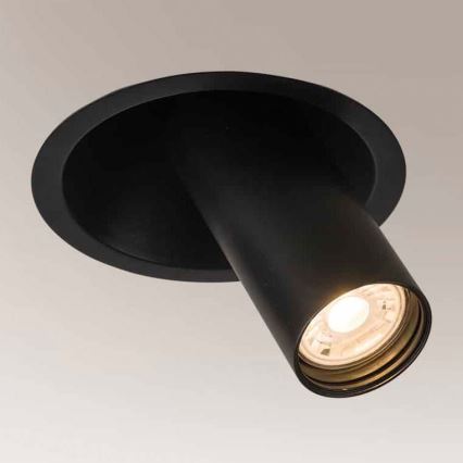 Shilo - Recessed spotlight 1xGU10/MR11/15W/230V d. 11 cm black