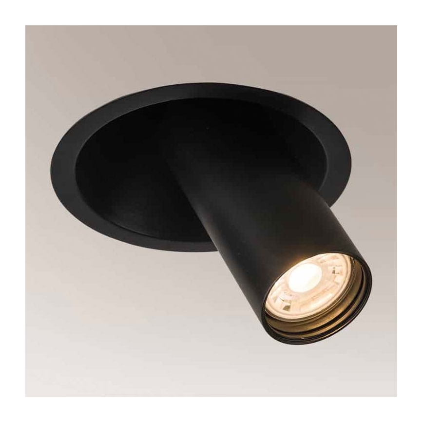Shilo - Recessed spotlight 1xGU10/MR11/15W/230V d. 11 cm black