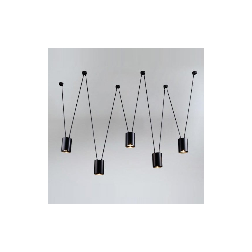 Shilo - Chandelier on a string 5xGU10/15W/230V spider black
