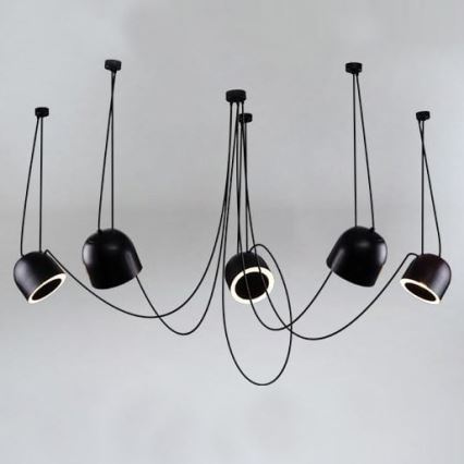 Shilo - Chandelier on a string 5xE14/15W/230V spider black