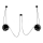 Shilo - Chandelier on a string 2xE14/15W/230V spider black