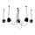 Shilo - Chandelier on a string 5xE14/15W/230V spider black