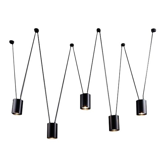 Shilo - Chandelier on a string 5xGU10/15W/230V spider black