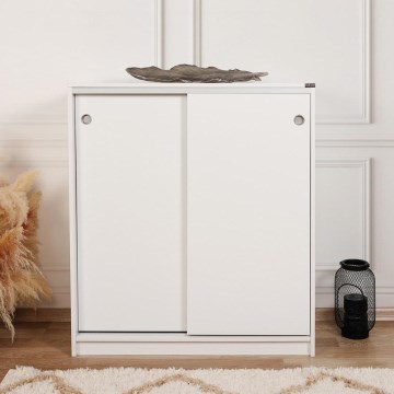 Shoe cabinet 105x91 cm white