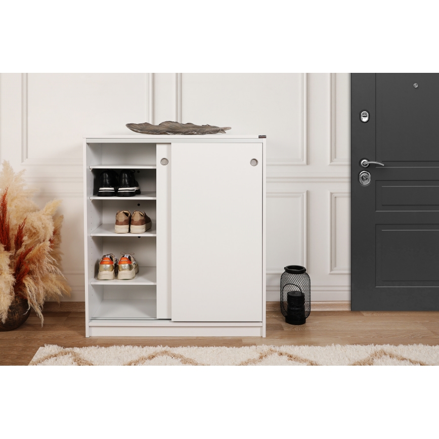 Shoe cabinet 105x91 cm white