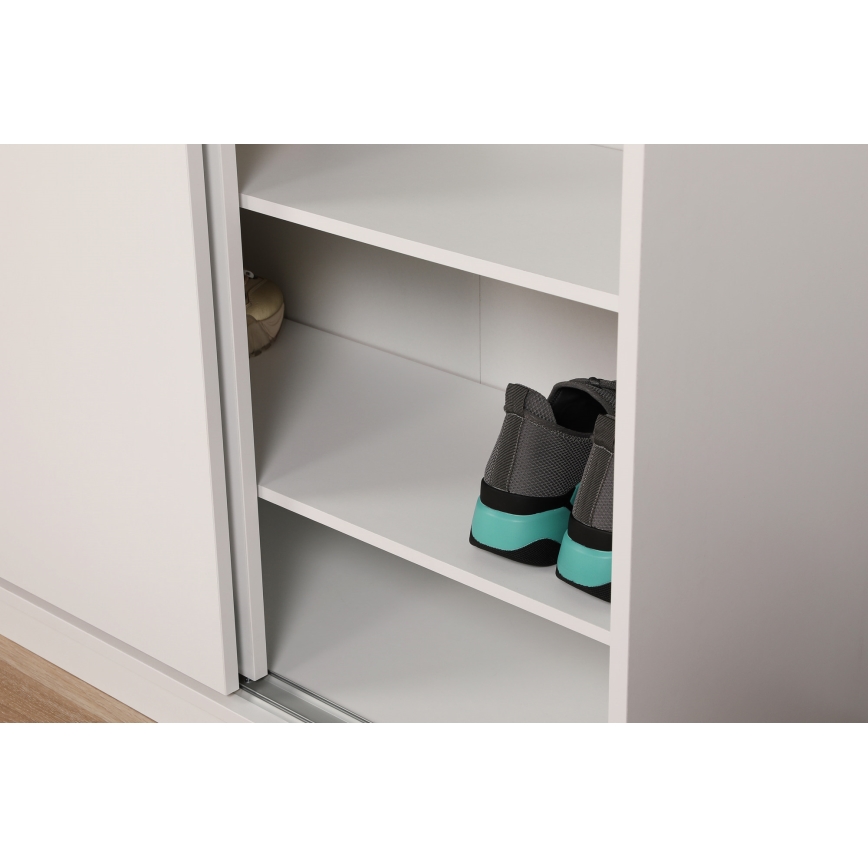 Shoe cabinet 105x91 cm white