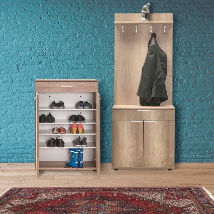 Shoe cabinet 108x73 cm brown