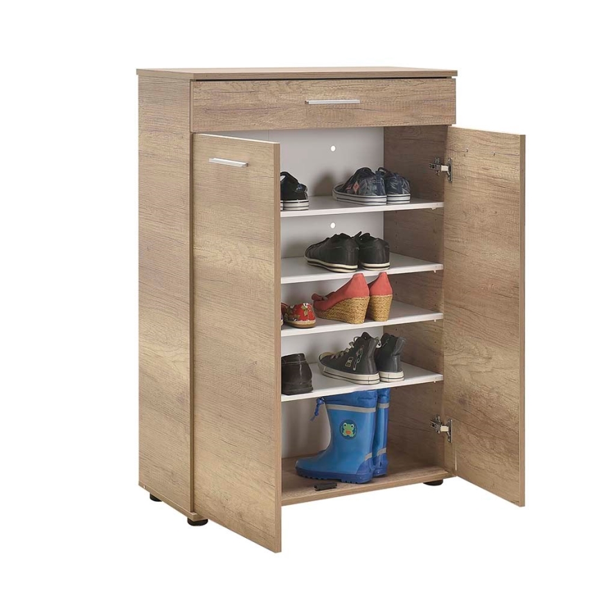Shoe cabinet 108x73 cm brown