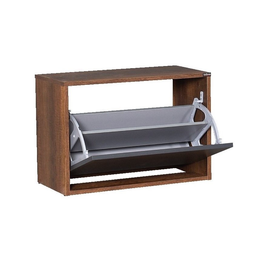 Shoe cabinet 42x60 cm brown/anthracite