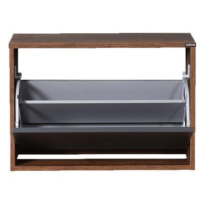 Shoe cabinet 42x60 cm brown/anthracite
