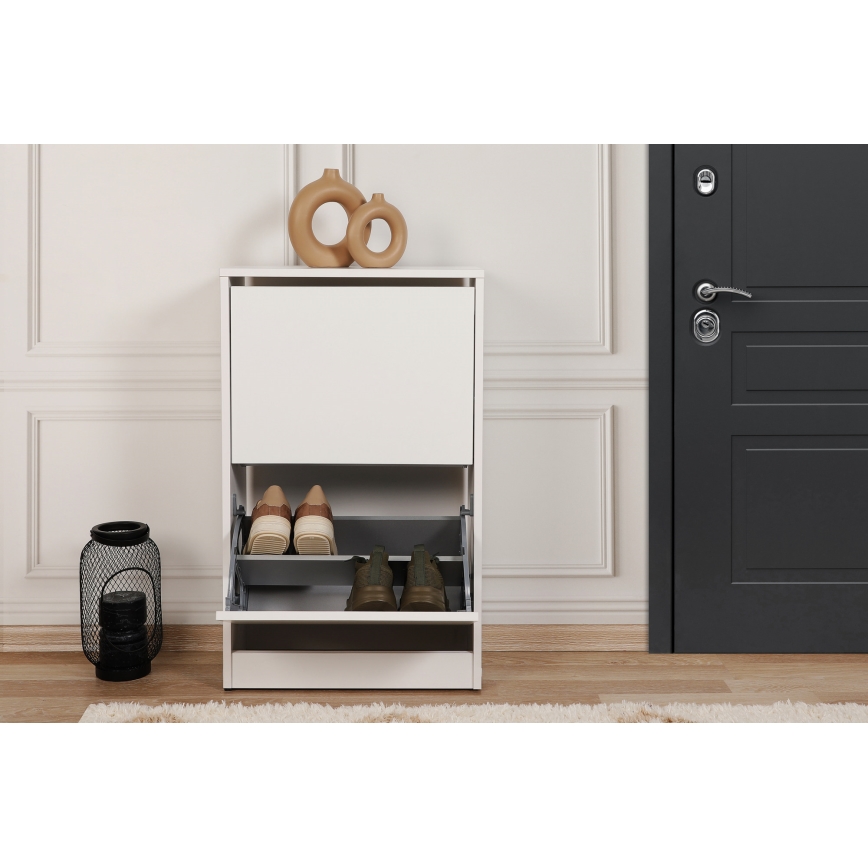 Shoe cabinet 84x51 cm white