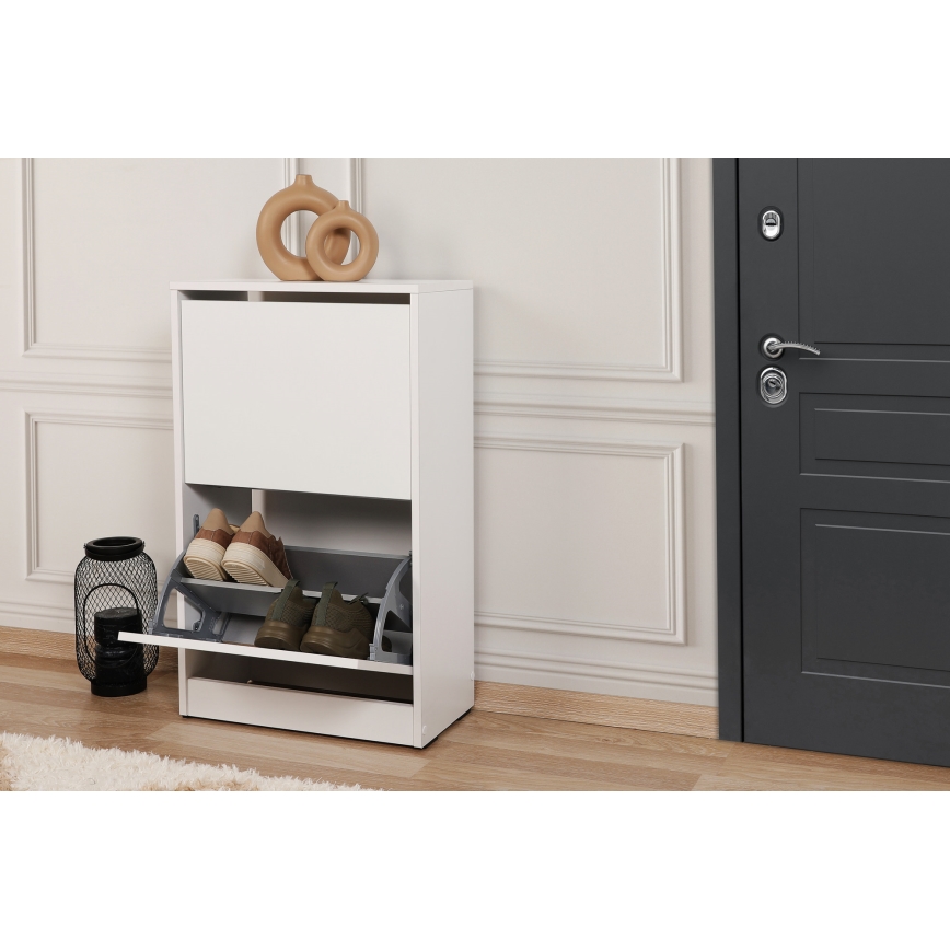 Shoe cabinet 84x51 cm white