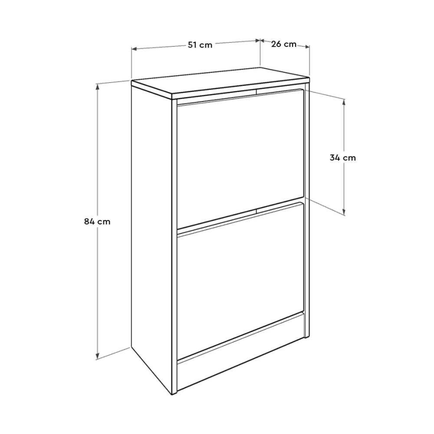 Shoe cabinet 84x51 cm yellow