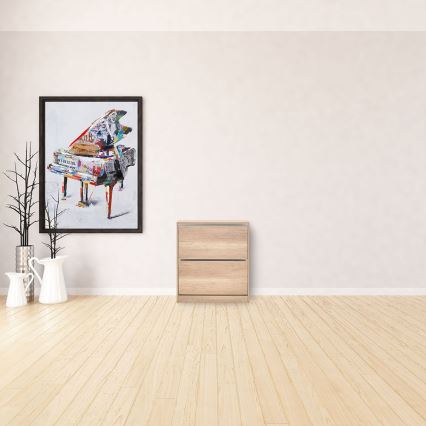 Shoe cabinet 84x73 cm brown