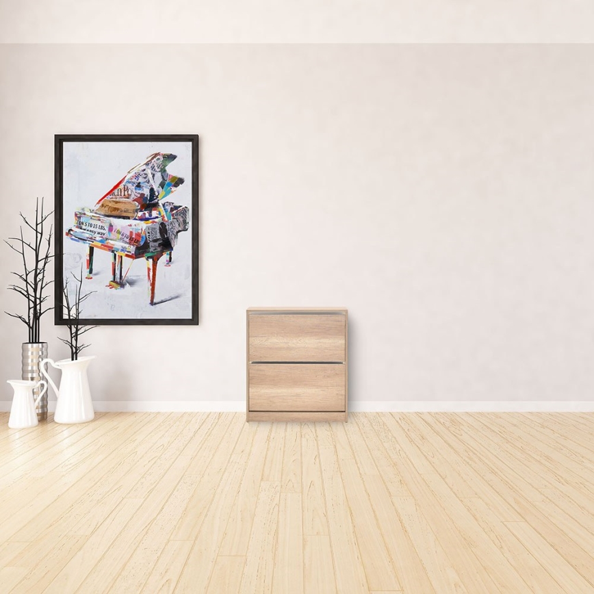 Shoe cabinet 84x73 cm brown