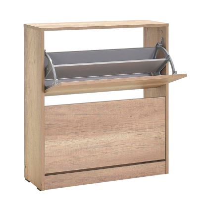 Shoe cabinet 84x73 cm brown
