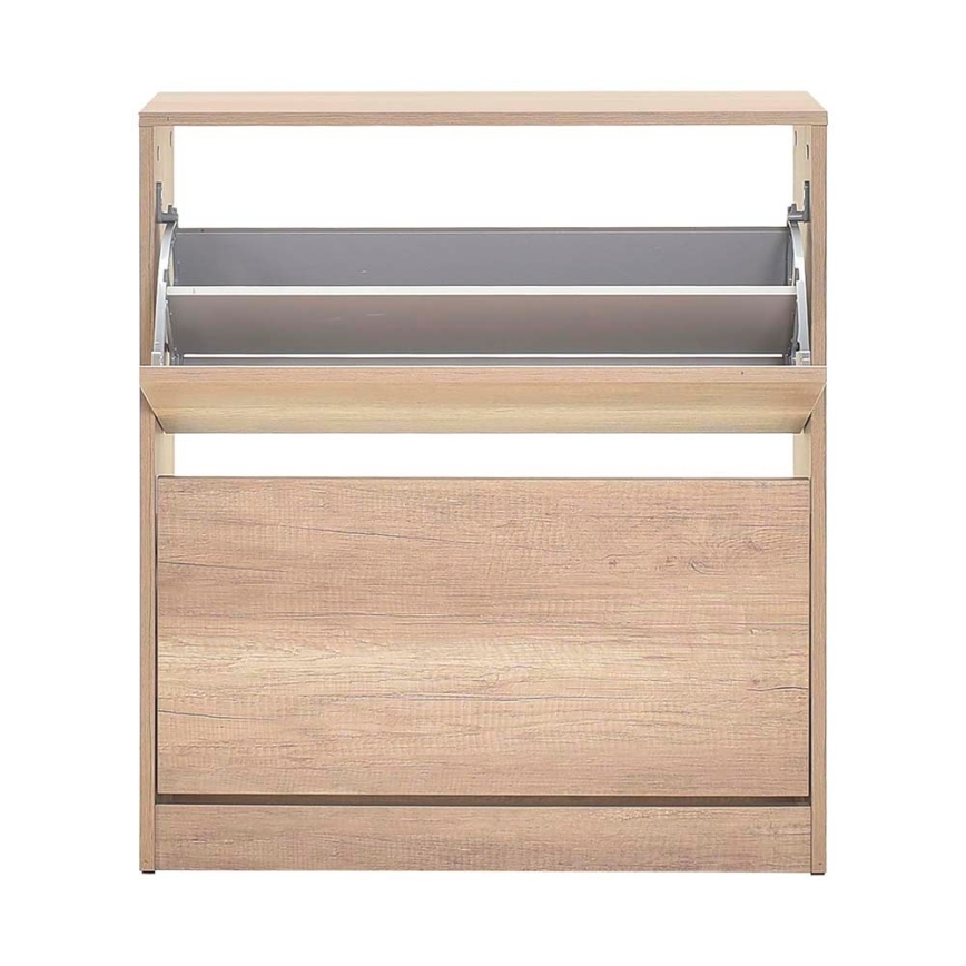 Shoe cabinet 84x73 cm brown