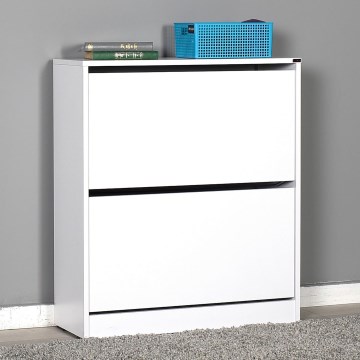 Shoe cabinet 84x73 cm white